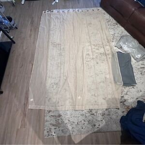 Mainstays Sheer Beige Curtain 2 Panel